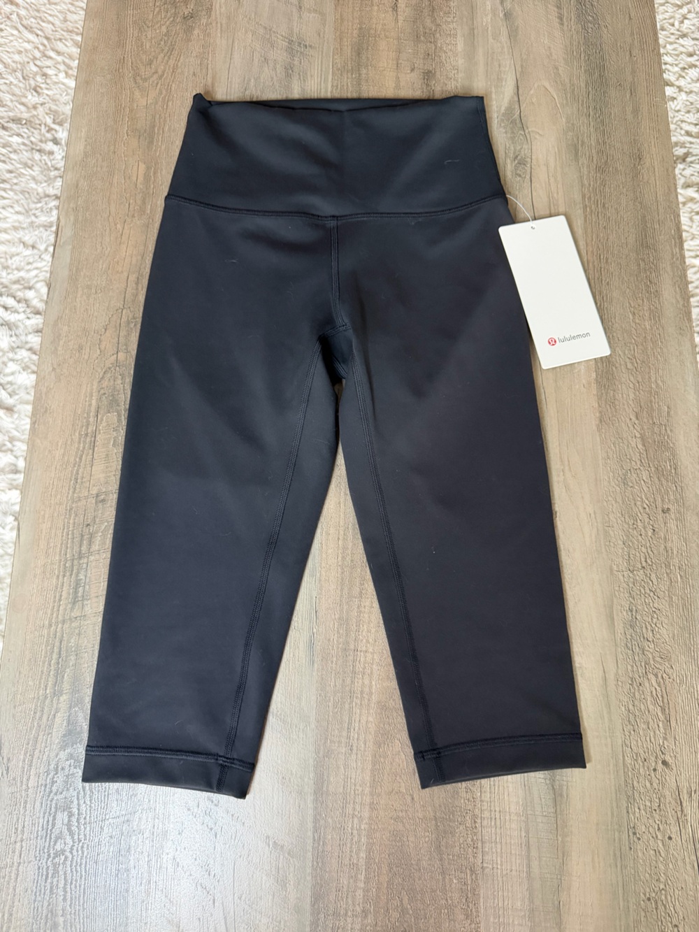 NWT LululemonWunder Train HR Cropped Leggings 15” Sz 4 *black*